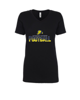 Jefferson Township HS Football Splatter v2 - Womens Vneck
