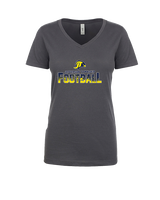 Jefferson Township HS Football Splatter v2 - Womens Vneck