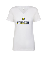 Jefferson Township HS Football Splatter v2 - Womens Vneck