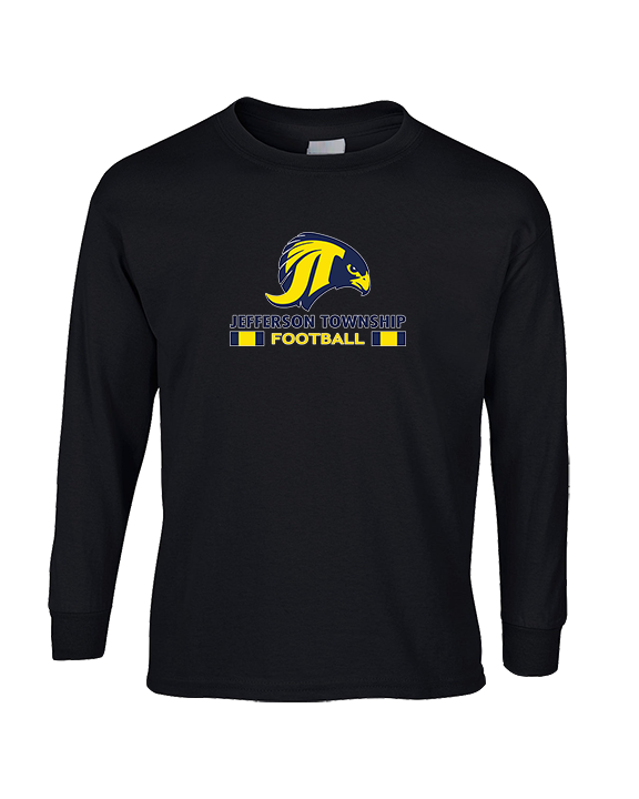 Jefferson Township HS Football Stacked - Cotton Longsleeve
