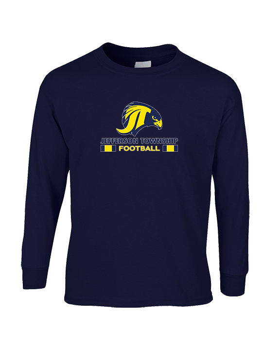 Jefferson Township HS Football Stacked - Cotton Longsleeve