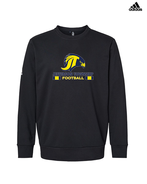 Jefferson Township HS Football Stacked - Mens Adidas Crewneck