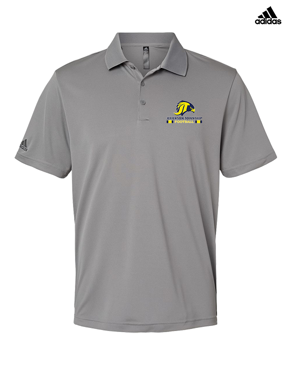 Jefferson Township HS Football Stacked - Mens Adidas Polo