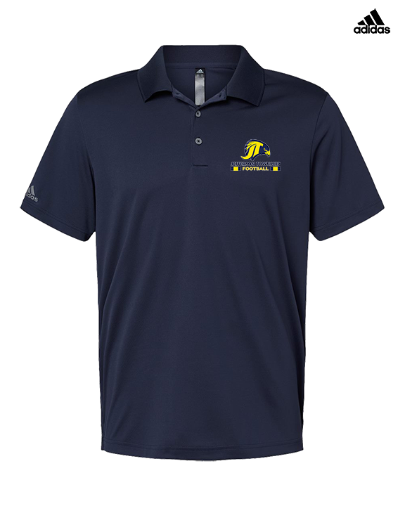Jefferson Township HS Football Stacked - Mens Adidas Polo