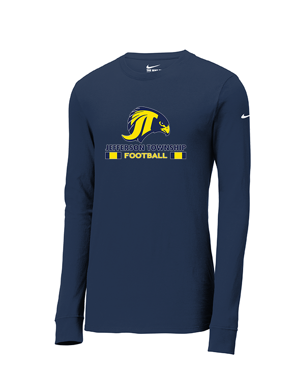 Jefferson Township HS Football Stacked - Mens Nike Longsleeve