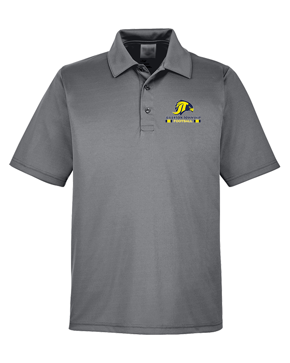 Jefferson Township HS Football Stacked - Mens Polo
