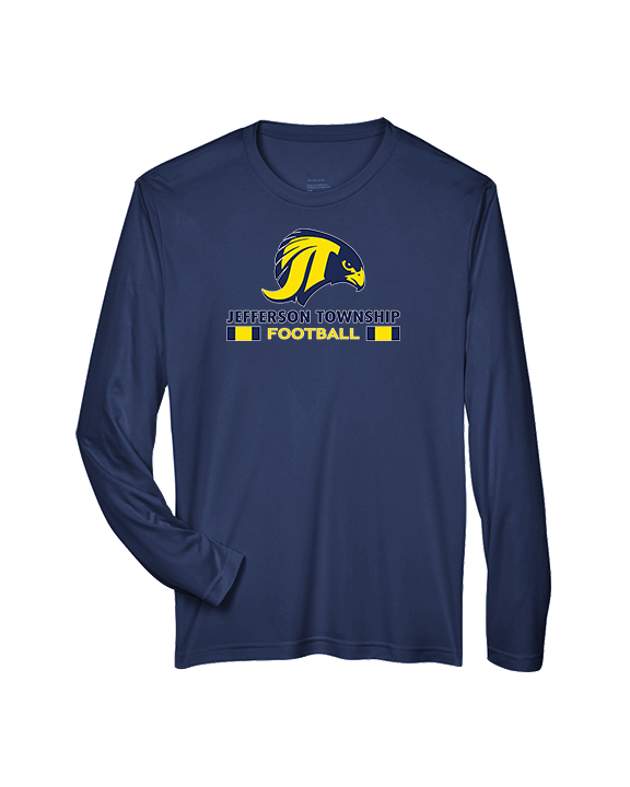 Jefferson Township HS Football Stacked - Performance Longsleeve