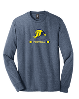 Jefferson Township HS Football Stacked - Tri-Blend Long Sleeve