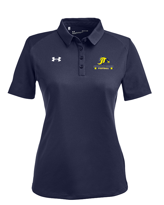 Jefferson Township HS Football Stacked - Under Armour Ladies Tech Polo