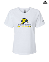 Jefferson Township HS Football Stacked - Womens Adidas Performance Shirt