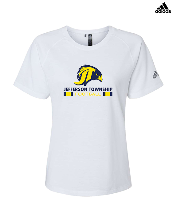 Jefferson Township HS Football Stacked - Womens Adidas Performance Shirt