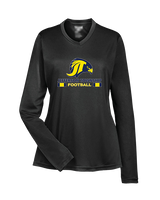 Jefferson Township HS Football Stacked - Womens Performance Longsleeve