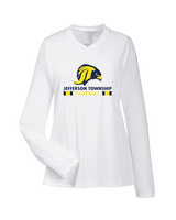 Jefferson Township HS Football Stacked - Womens Performance Longsleeve