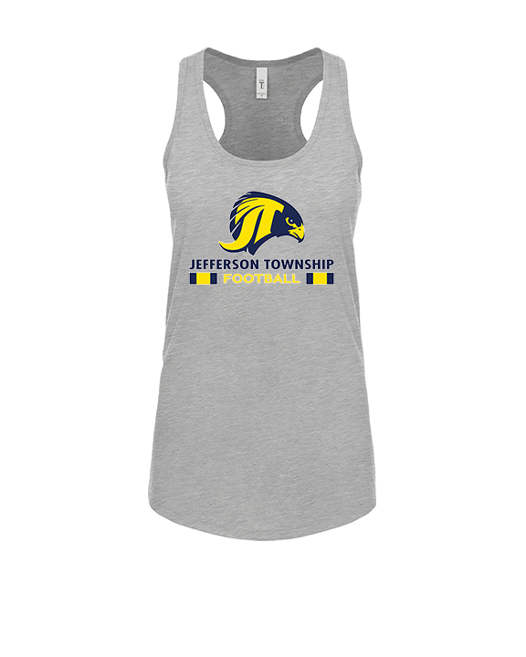 Jefferson Township HS Football Stacked - Womens Tank Top