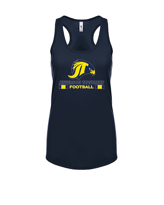 Jefferson Township HS Football Stacked - Womens Tank Top