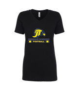 Jefferson Township HS Football Stacked - Womens Vneck
