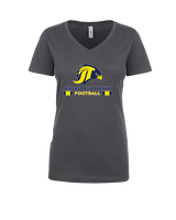 Jefferson Township HS Football Stacked - Womens Vneck