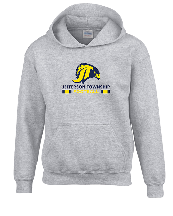 Jefferson Township HS Football Stacked - Youth Hoodie