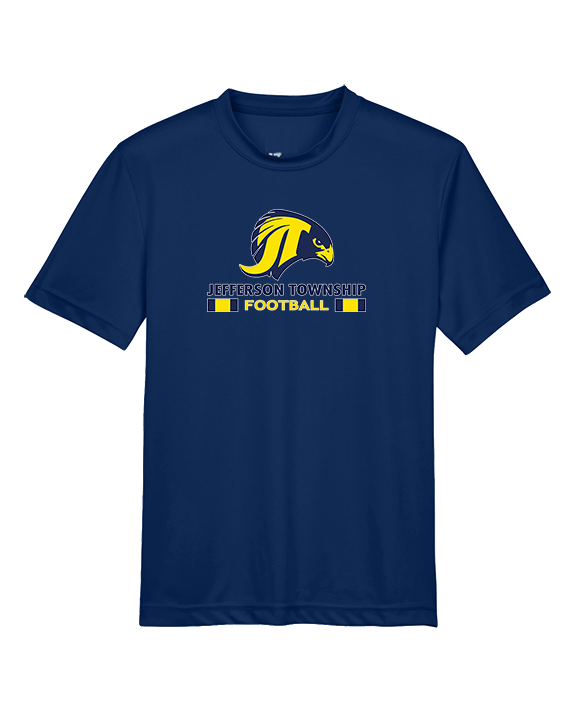 Jefferson Township HS Football Stacked - Youth Performance Shirt