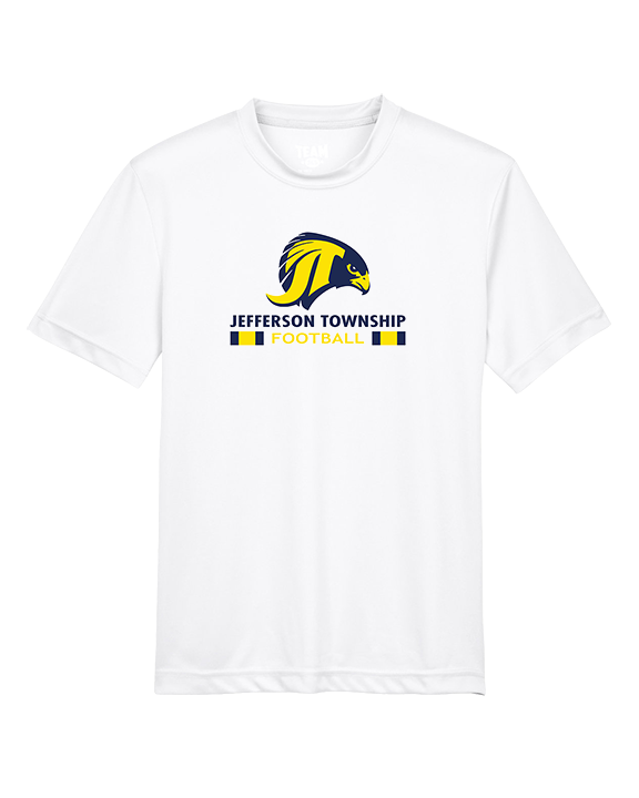 Jefferson Township HS Football Stacked - Youth Performance Shirt