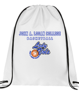 John A. Logan College Womens Basketball Block - Drawstring Bag