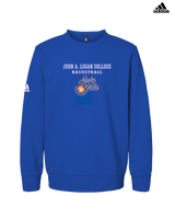 John A. Logan College Womens Basketball Block - Mens Adidas Crewneck