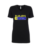 Johnson Creek HS Softball Pennant - Womens Vneck