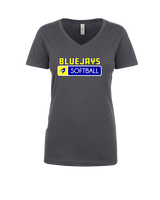 Johnson Creek HS Softball Pennant - Womens Vneck