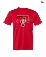 Johnston City HS Softball Plate - Mens Adidas Performance Shirt