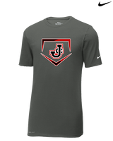Johnston City HS Softball Plate - Mens Nike Cotton Poly Tee