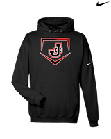 Johnston City HS Softball Plate - Nike Club Fleece Hoodie