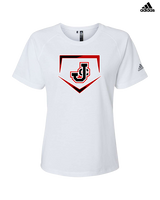 Johnston City HS Softball Plate - Womens Adidas Performance Shirt