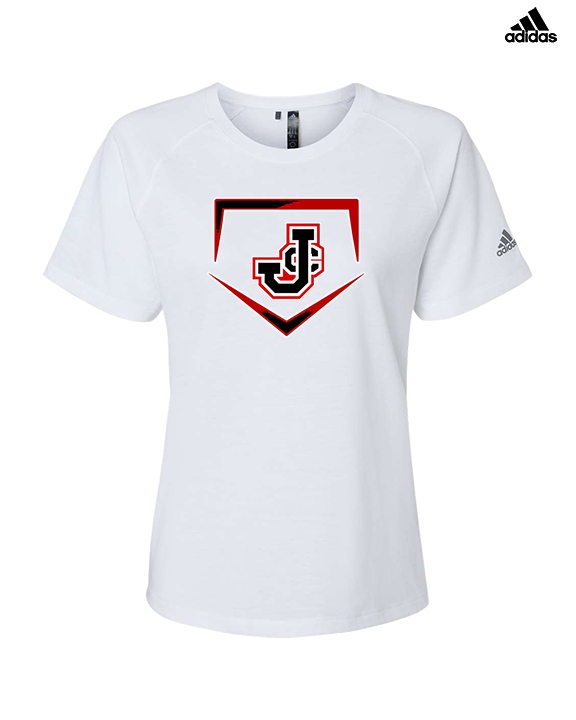 Johnston City HS Softball Plate - Womens Adidas Performance Shirt