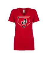 Johnston City HS Softball Plate - Womens Vneck