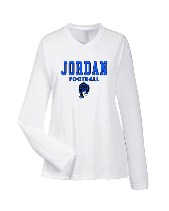 Jordan HS Football Block - Womens Performance Longsleeve