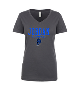 Jordan HS Football Block - Womens Vneck