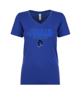 Jordan HS Football Block - Womens Vneck