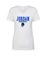 Jordan HS Football Block - Womens Vneck