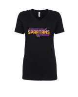 Jurupa Hills HS Girls Tennis Bold - Womens Vneck