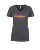 Jurupa Hills HS Girls Tennis Bold - Womens Vneck
