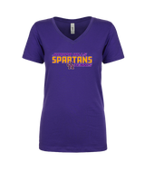 Jurupa Hills HS Girls Tennis Bold - Womens Vneck