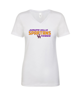 Jurupa Hills HS Girls Tennis Bold - Womens Vneck