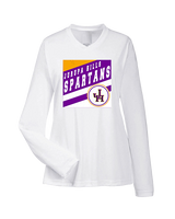 Jurupa Hills HS Girls Tennis Square - Womens Performance Longsleeve