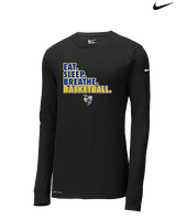 Kearsley HS Girls Basketball Eat Sleep - Mens Nike Longsleeve
