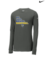 Kearsley HS Girls Basketball Eat Sleep - Mens Nike Longsleeve
