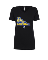 Kearsley HS Girls Basketball Eat Sleep - Womens Vneck