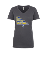 Kearsley HS Girls Basketball Eat Sleep - Womens Vneck
