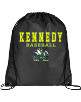 Kennedy HS Baseball Block - Drawstring Bag