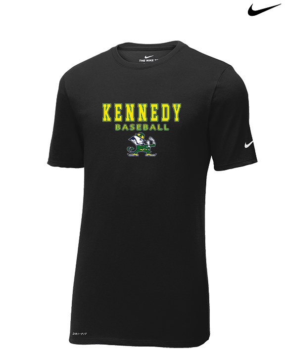 Kennedy HS Baseball Block - Mens Nike Cotton Poly Tee