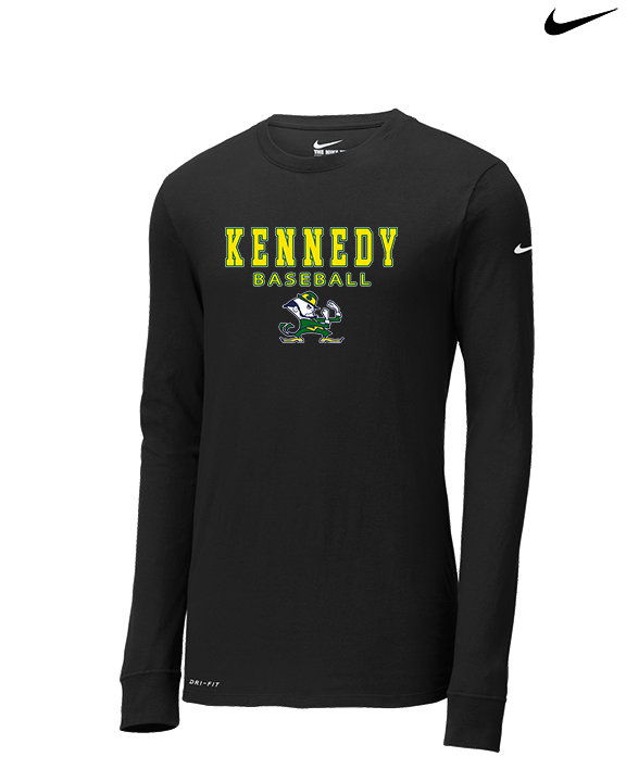 Kennedy HS Baseball Block - Mens Nike Longsleeve